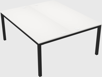 Shared rectangular desk