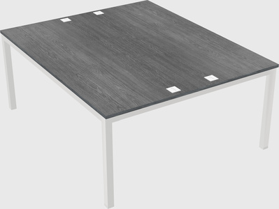 Shared rectangular desk