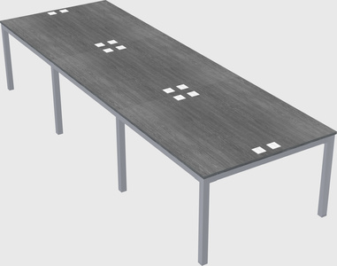 Shared rectangular desk