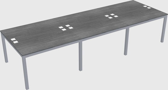 Shared rectangular desk
