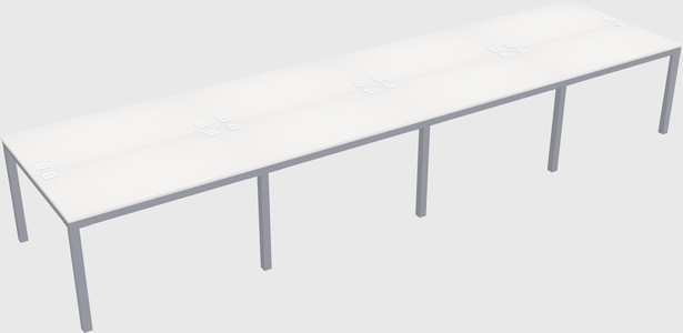 Shared rectangular desk