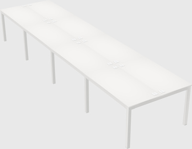 Shared rectangular desk