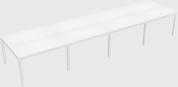 Shared rectangular desk