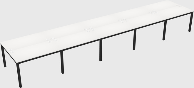Shared rectangular desk