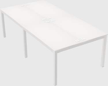 Shared rectangular desk