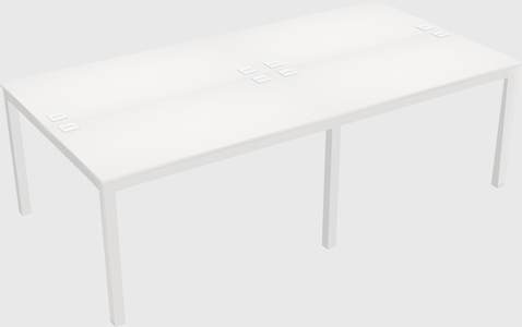 Shared rectangular desk