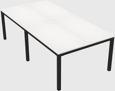 Shared rectangular desk