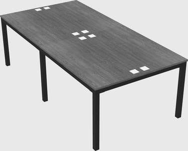 Shared rectangular desk