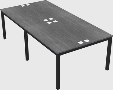Shared rectangular desk