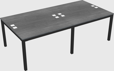 Shared rectangular desk