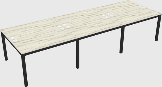 Shared rectangular desk