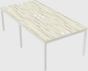 Shared rectangular desk