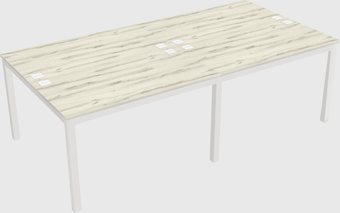 Shared rectangular desk