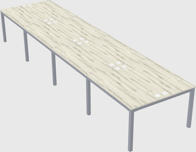 Shared rectangular desk