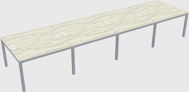 Shared rectangular desk