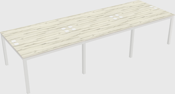 Shared rectangular desk