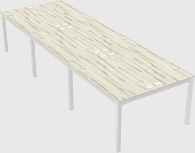 Shared rectangular desk