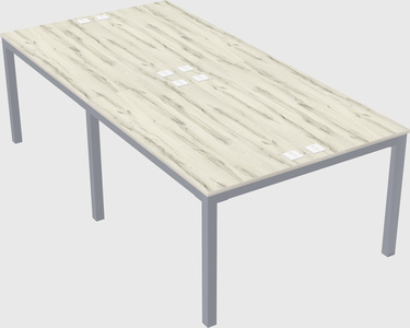 Shared rectangular desk