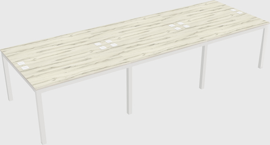 Shared rectangular desk