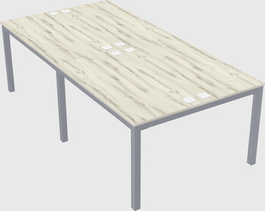 Shared rectangular desk