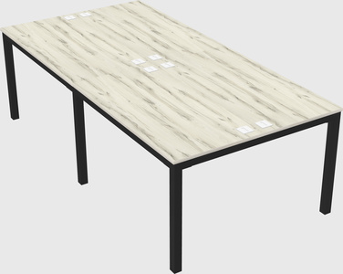 Shared rectangular desk