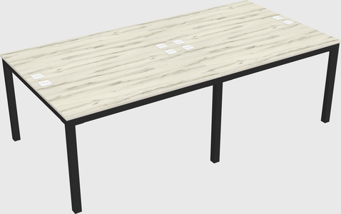 Shared rectangular desk