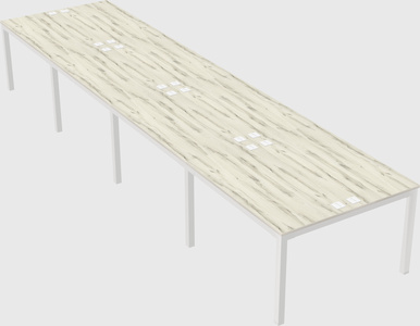 Shared rectangular desk