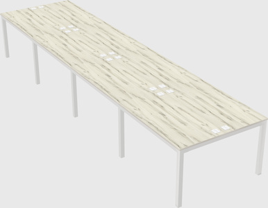 Shared rectangular desk