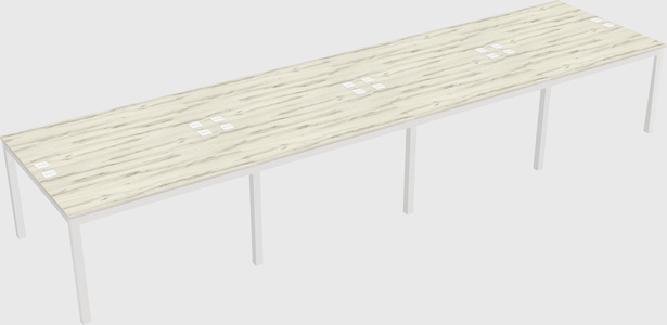 Shared rectangular desk