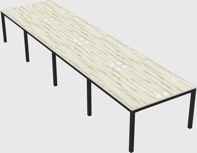 Shared rectangular desk