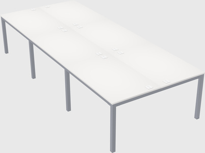 Shared rectangular desk
