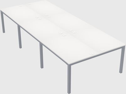 Shared rectangular desk
