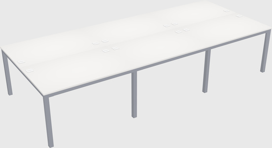 Shared rectangular desk