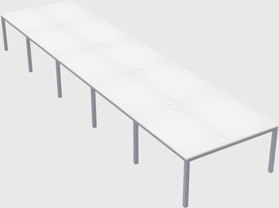 Shared rectangular desk