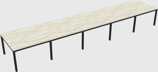 Shared rectangular desk