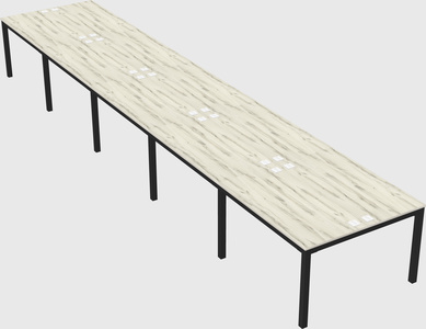 Shared rectangular desk