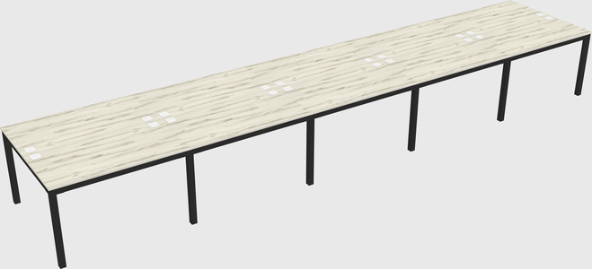 Shared rectangular desk