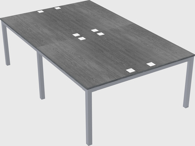 Shared rectangular desk