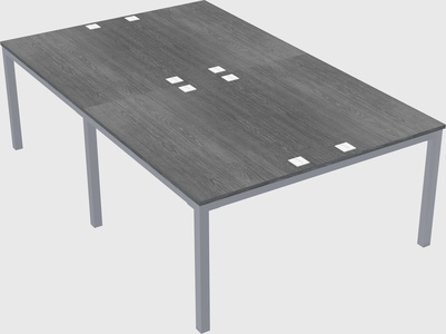 Shared rectangular desk