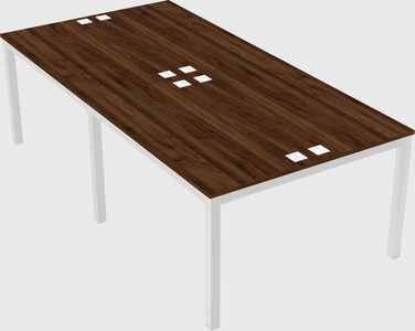 Shared rectangular desk