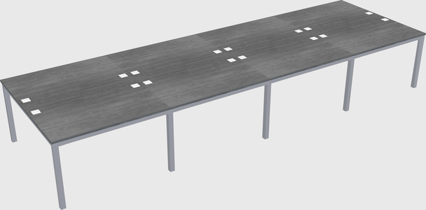 Shared rectangular desk