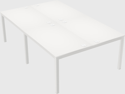 Shared rectangular desk