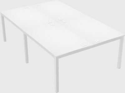 Shared rectangular desk
