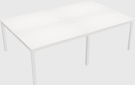 Shared rectangular desk