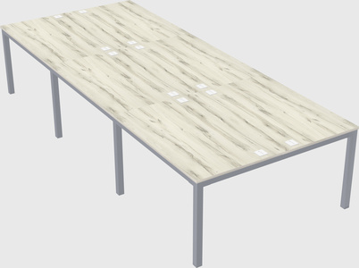 Shared rectangular desk