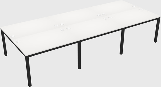 Shared rectangular desk