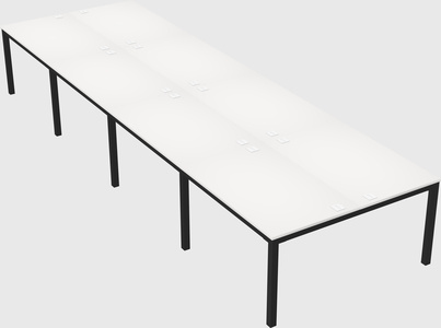 Shared rectangular desk
