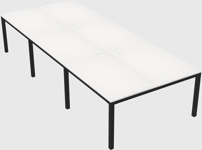 Shared rectangular desk