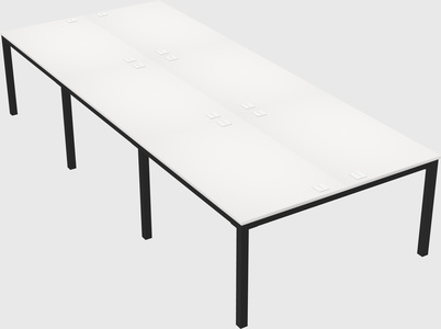Shared rectangular desk