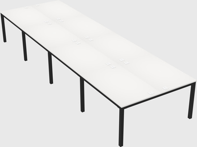 Shared rectangular desk
